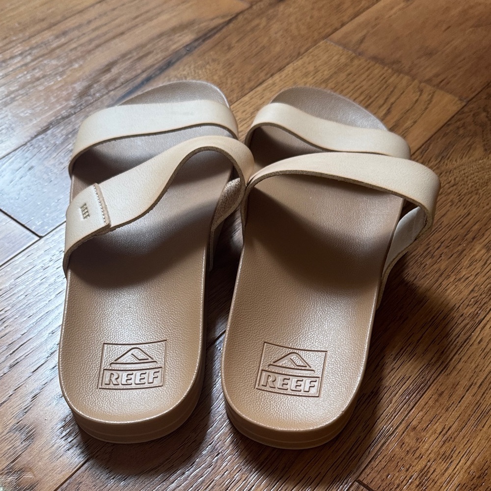 Reef Women's Beige Oasis Double-Strap Slide Sandals size 9 New! - Picture 4 of 5